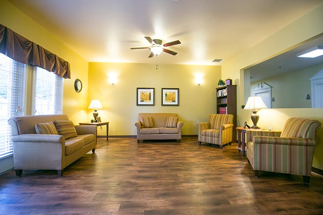 The Westmark Senior Living indoor common area