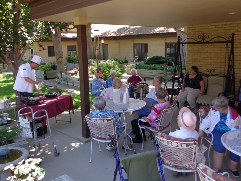 Courtyard of Loveland outdoor common area