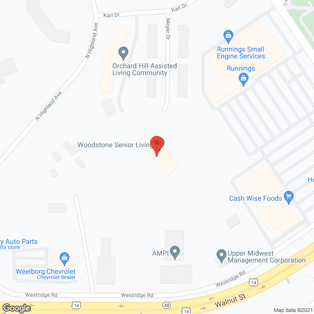 Woodstone Senior Living in google map