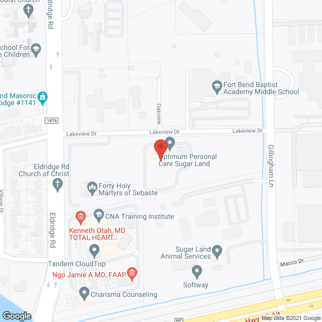 Optimum Personal Care - Sugar Land Phase II in google map