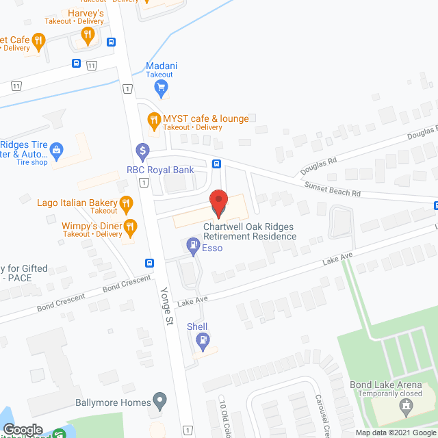 Oak Ridges Retirement Community in google map