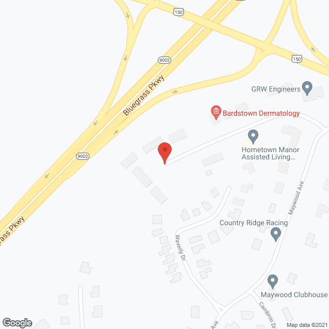 Maywood Senior Living in google map