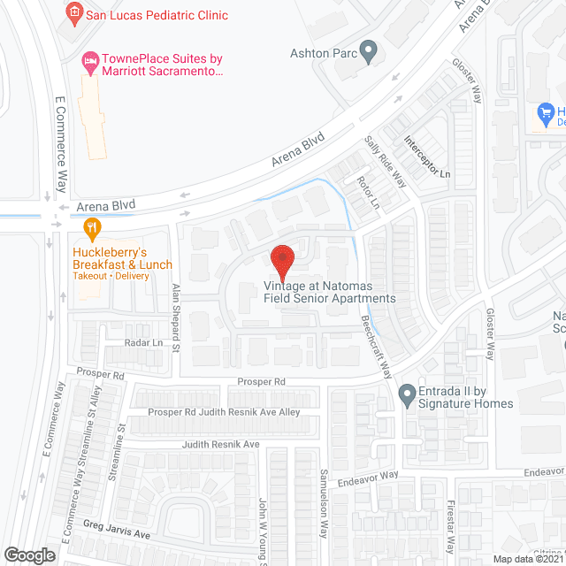 Vintage Natomas Field Senior Apartments in google map