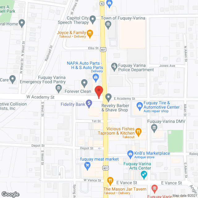 NC Center for Mature Adults in google map