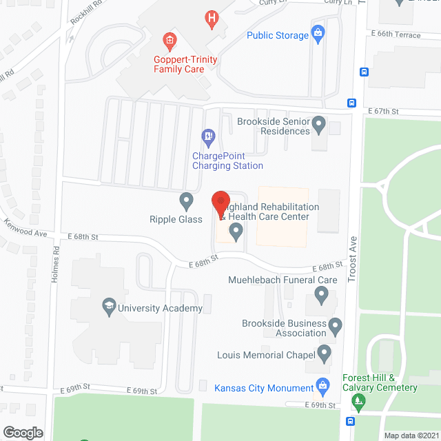 South Park Care Ctr in google map