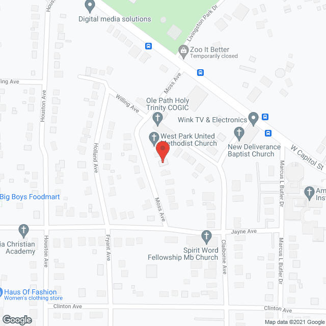 Eldercare in google map