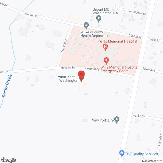 Wilkes Health Care Ctr in google map