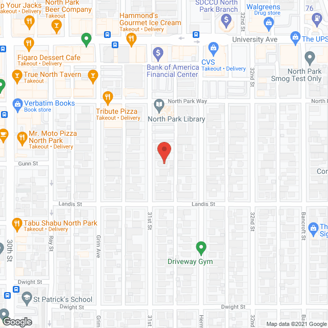 California Board and Care in google map