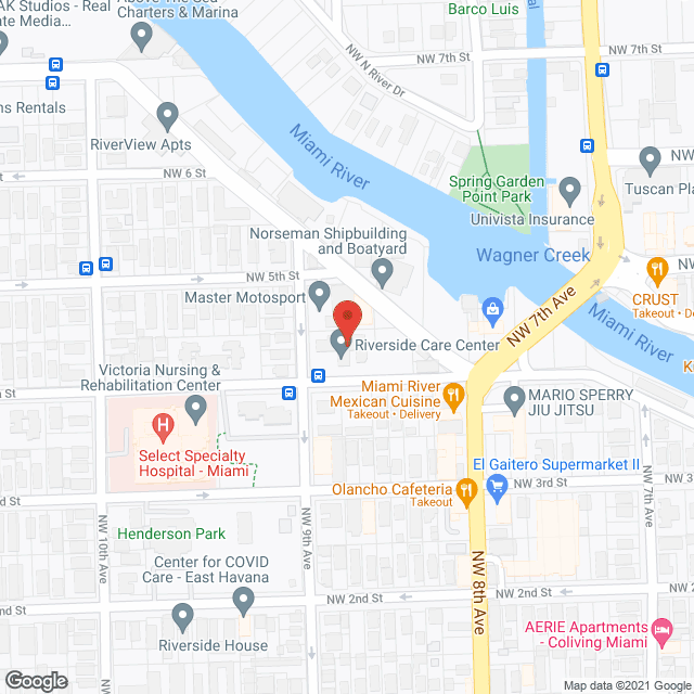 Riverside Care Center in google map
