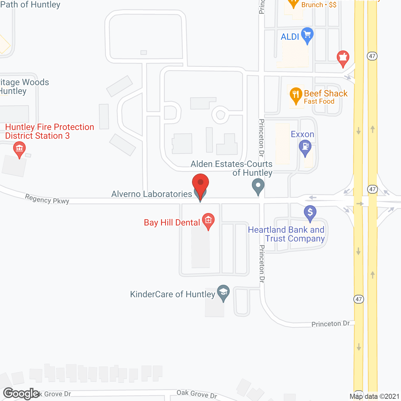 Alden of Huntley in google map