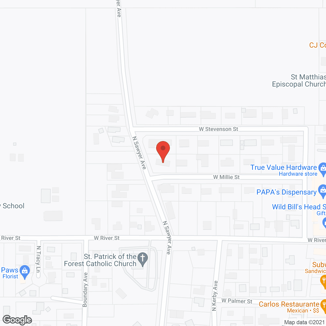 Grandma's House in google map