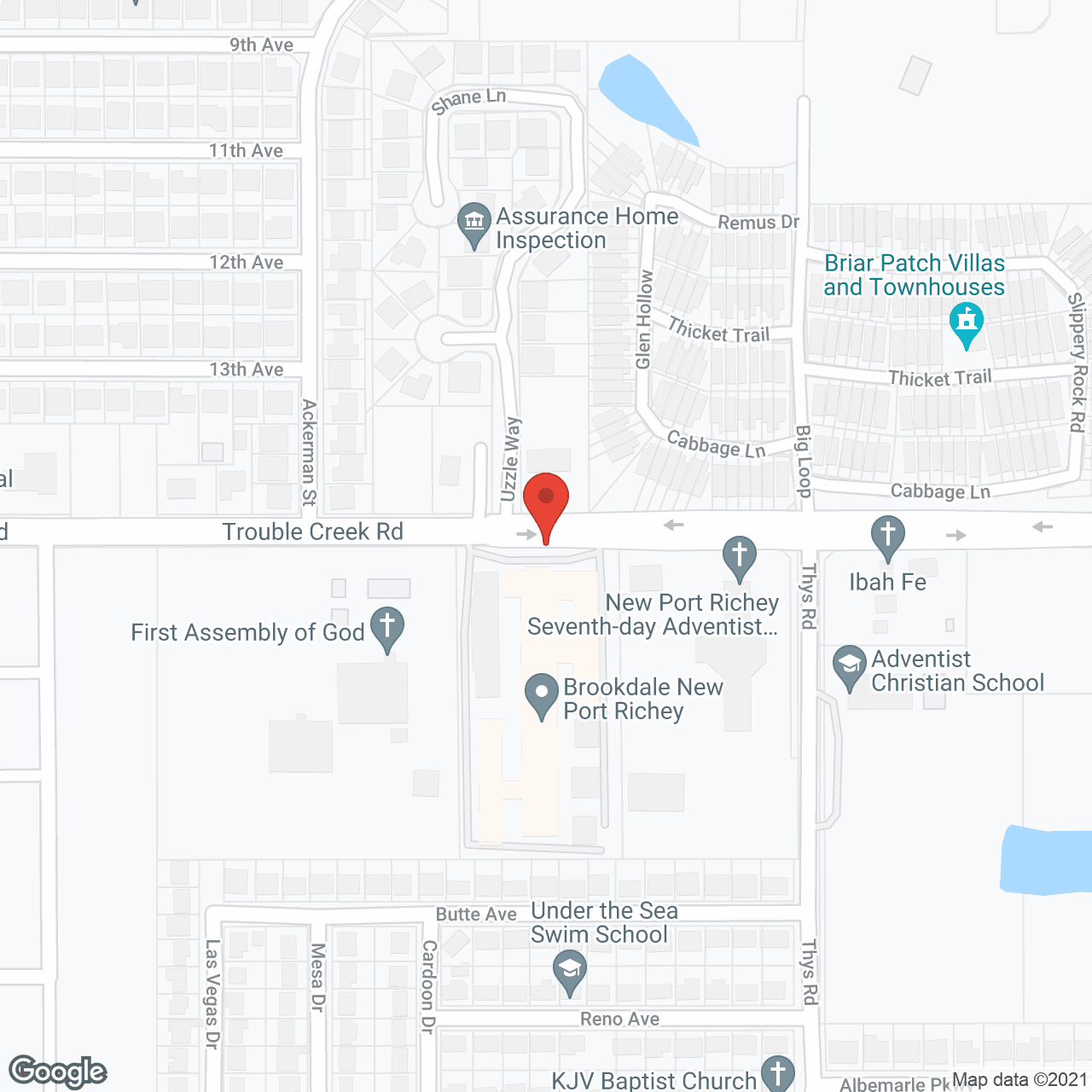 Brookdale New Port Richey in google map