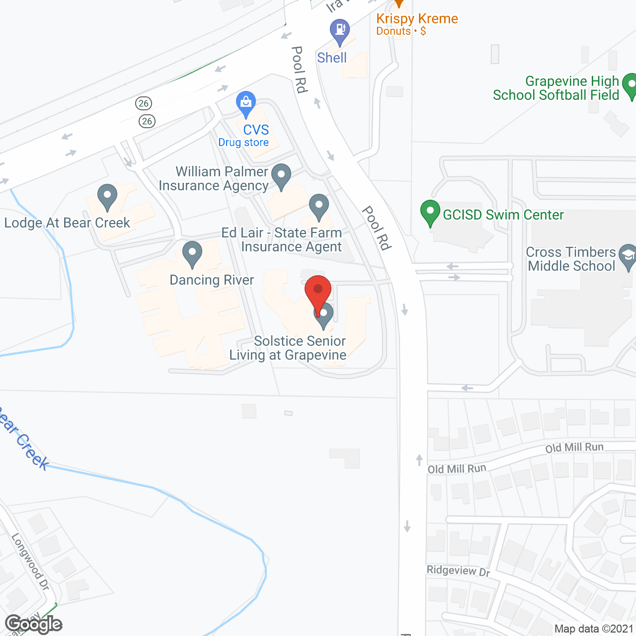 Solstice at Grapevine in google map