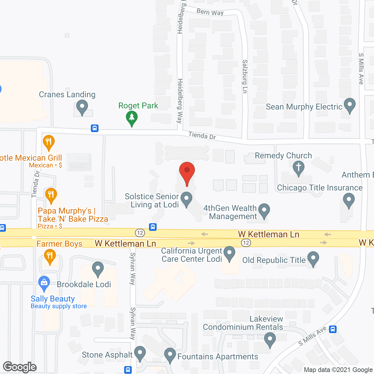 Solstice at Lodi in google map