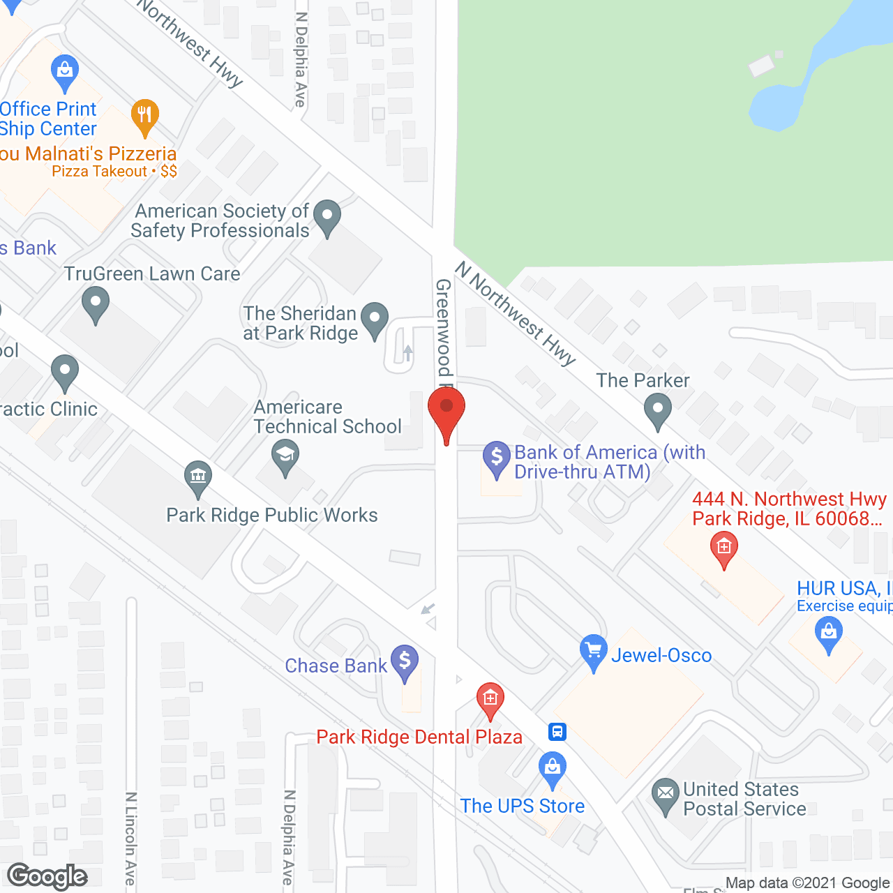 The Sheridan at Park Ridge in google map