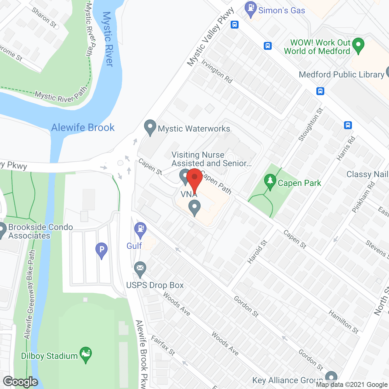 VNA Senior Living at Alewife in google map