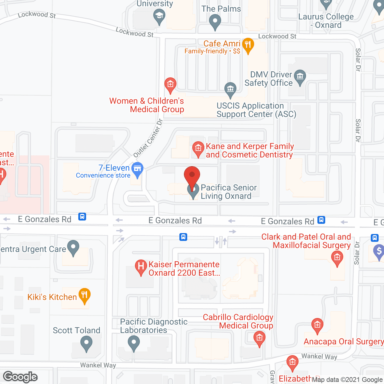 The Vistas at Oxnard Senior Living in google map
