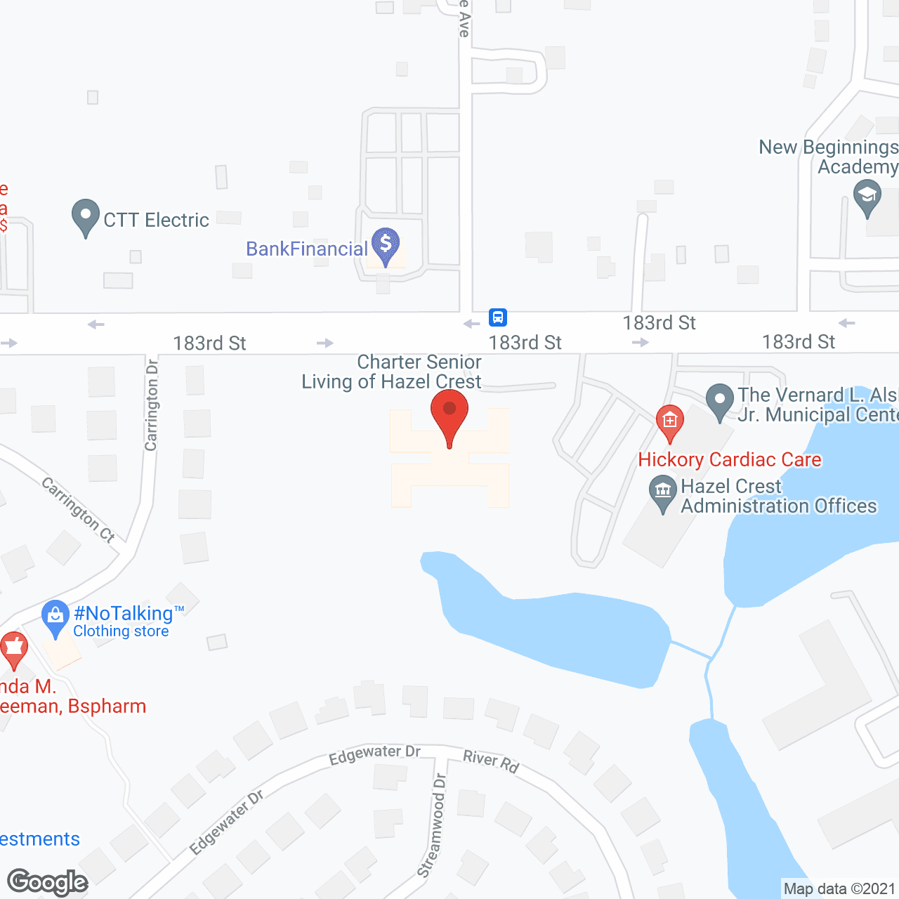 Charter Senior Living of Hazel Crest in google map