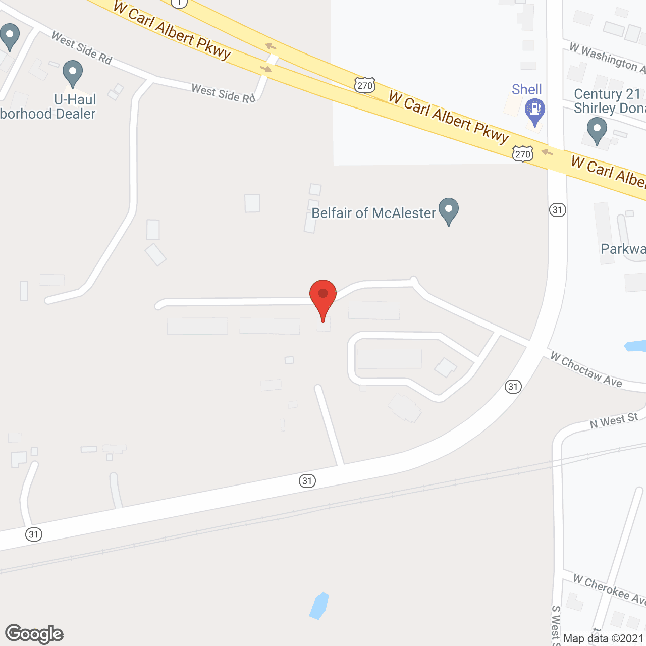 Countryside Senior Living of McAlester in google map