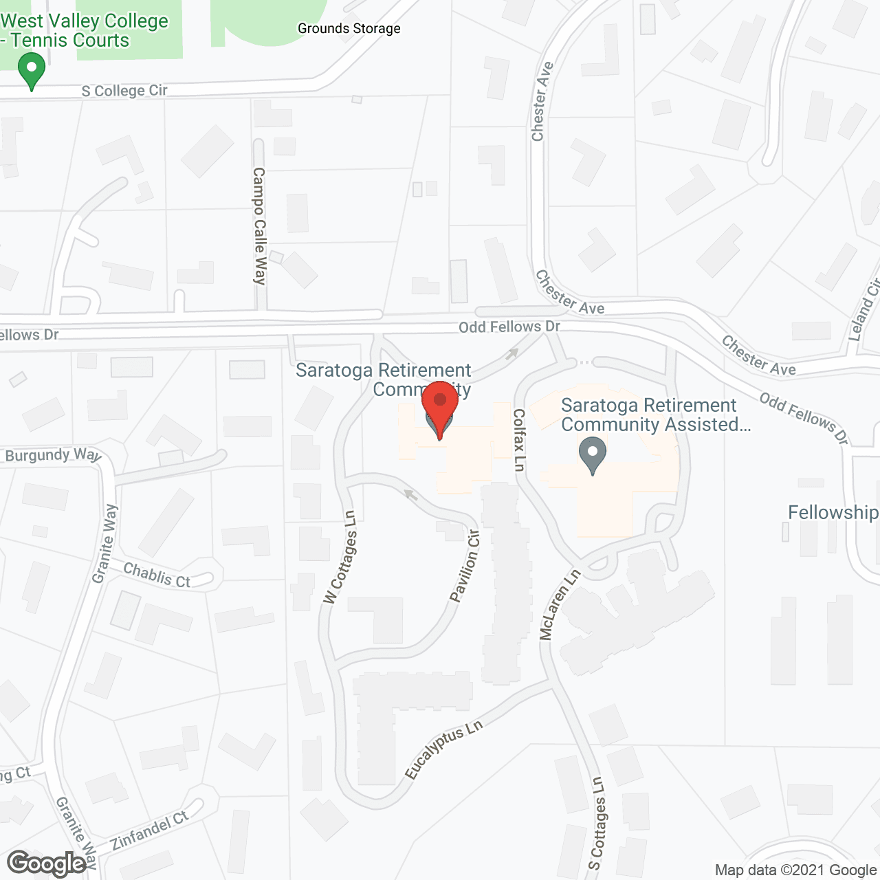 Saratoga Retirement Community Cal Villa Assisted Living in google map