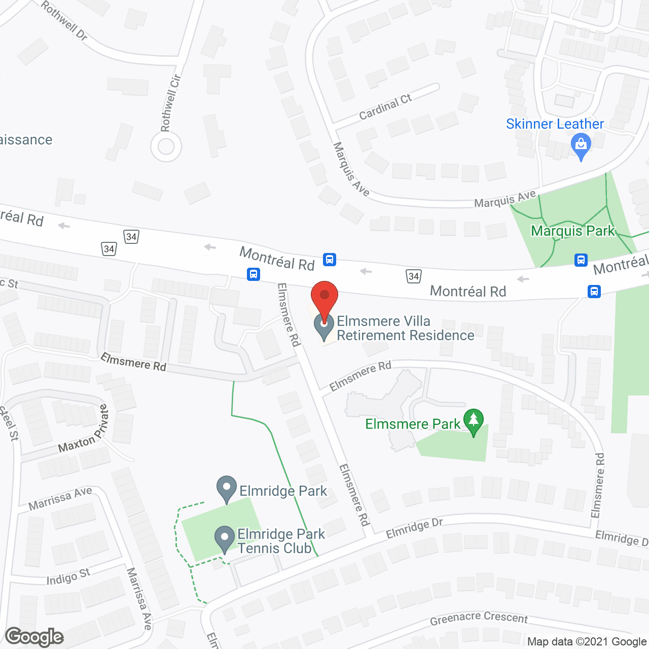 Elmsmere Retirement Residenc in google map