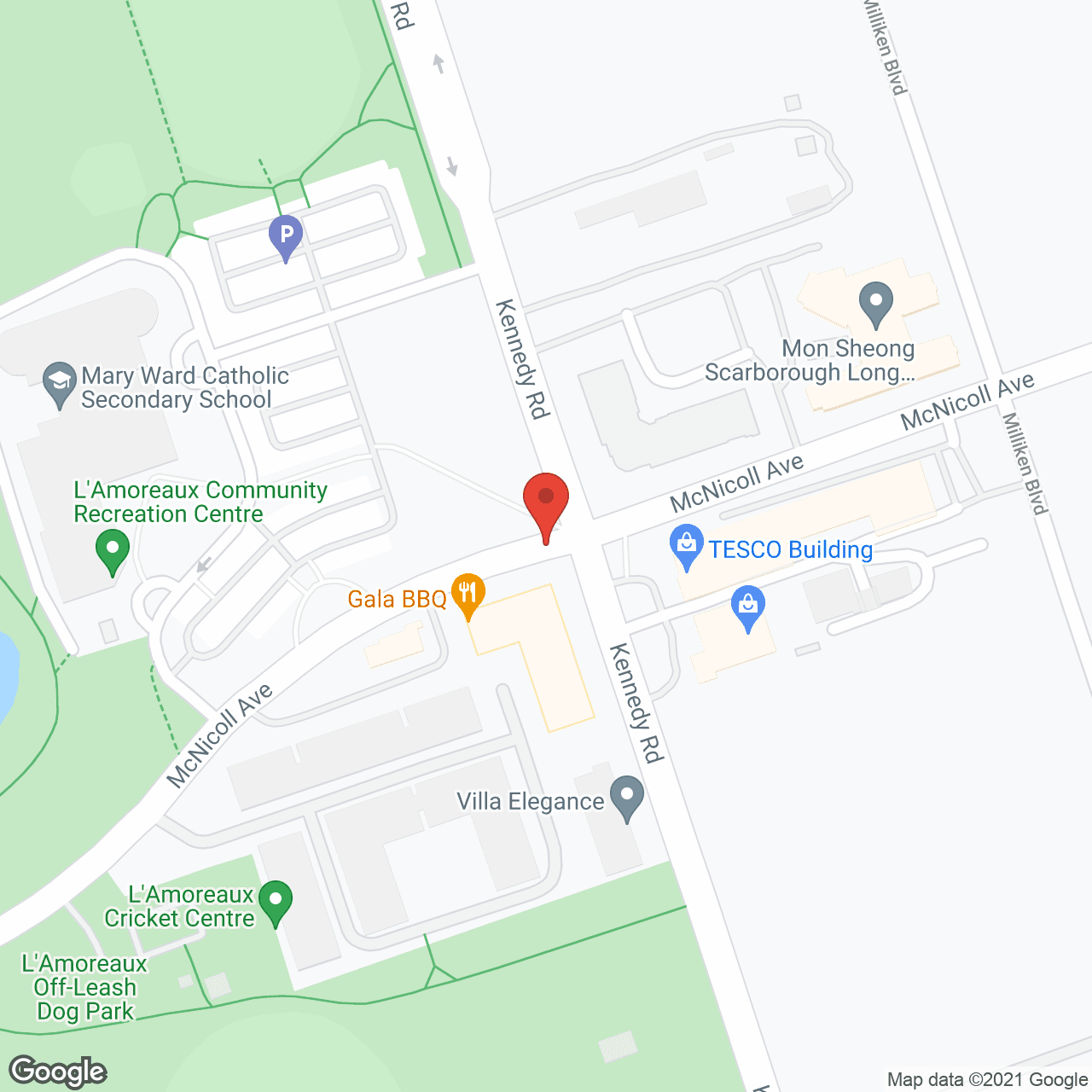 Mcnicoll Manor/Moll Berczy Haus in google map