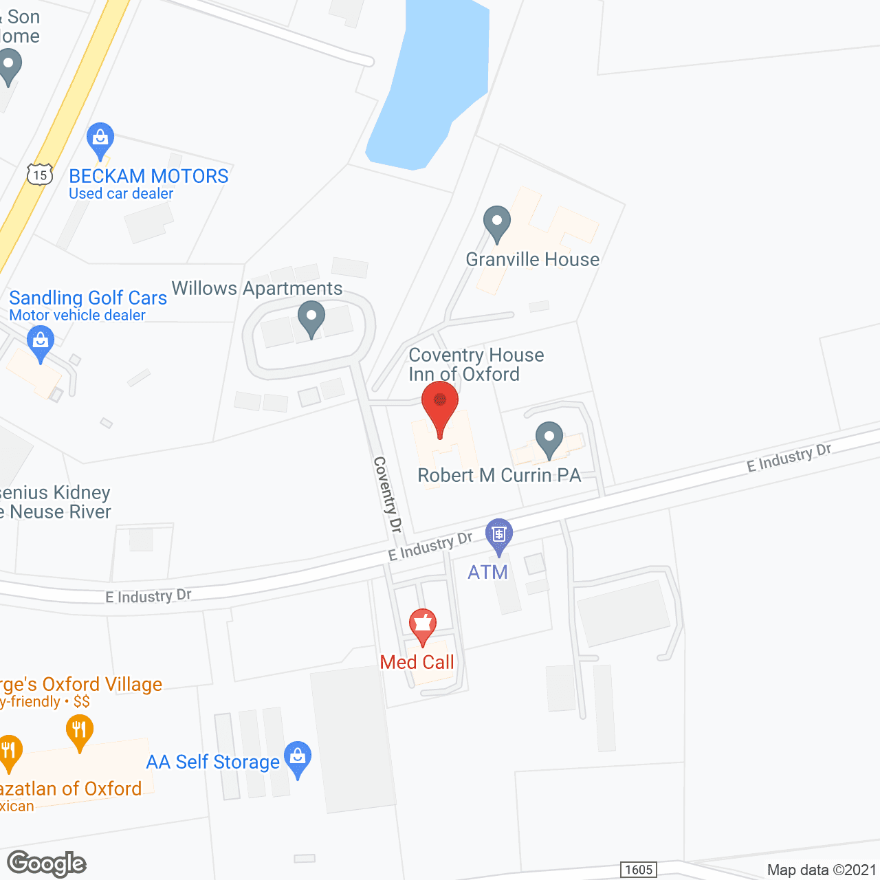 Dunmore Senior Living Oxford in google map