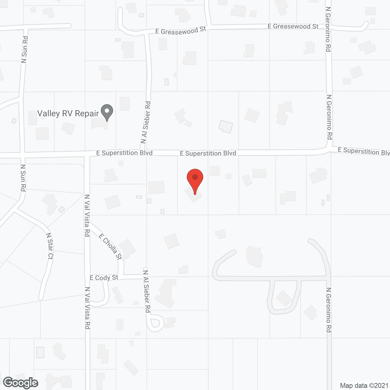 Alott of Care Superstition in google map