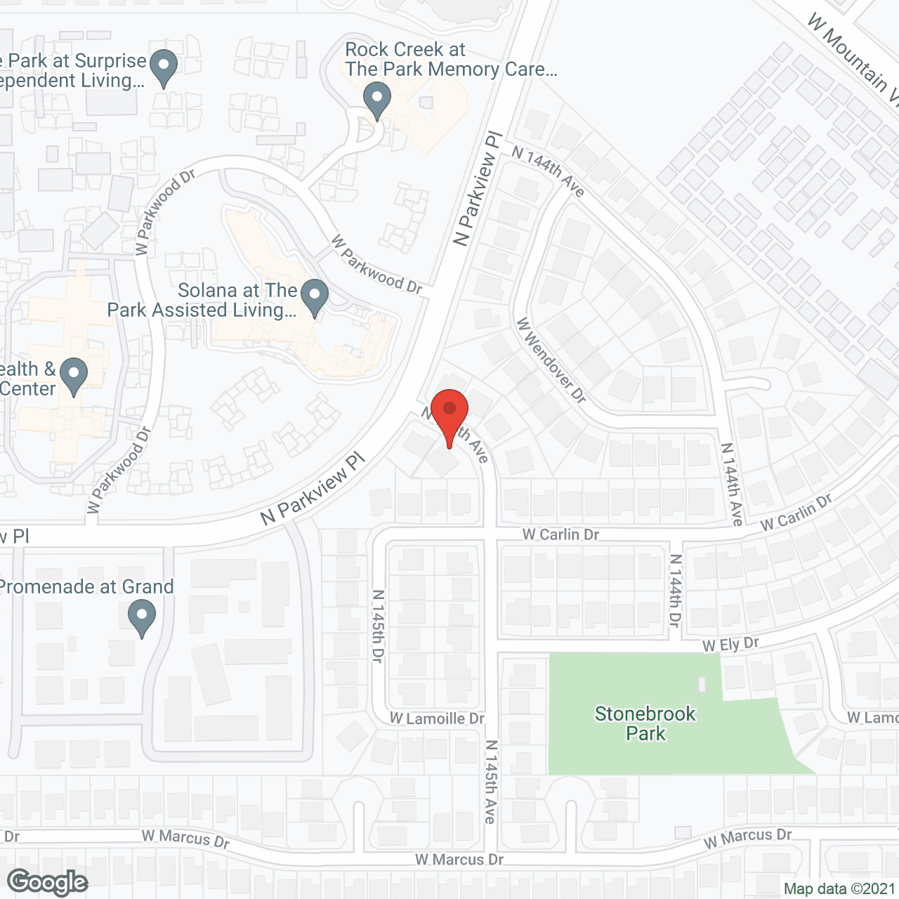 Parkview Assisted Living in google map