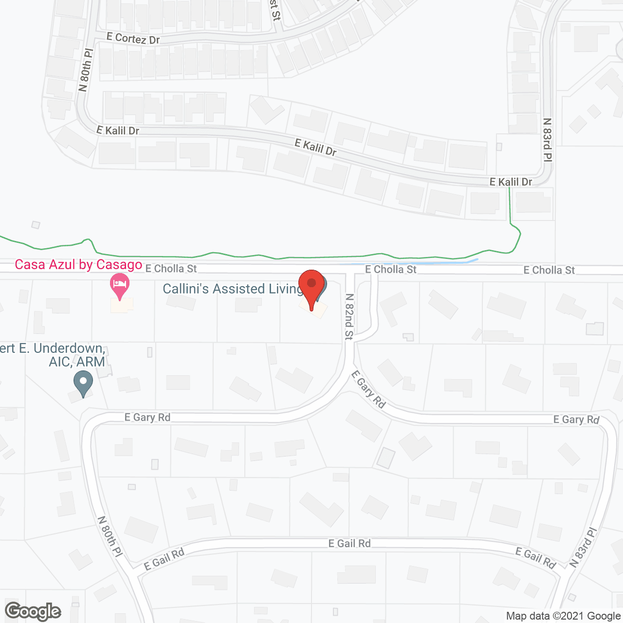 Calini's Assisted Living in google map