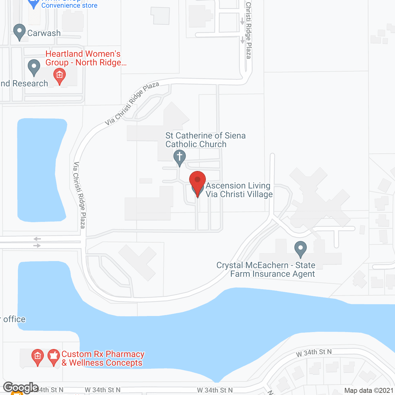 Ascension Living Via Christi Village - Ridge in google map