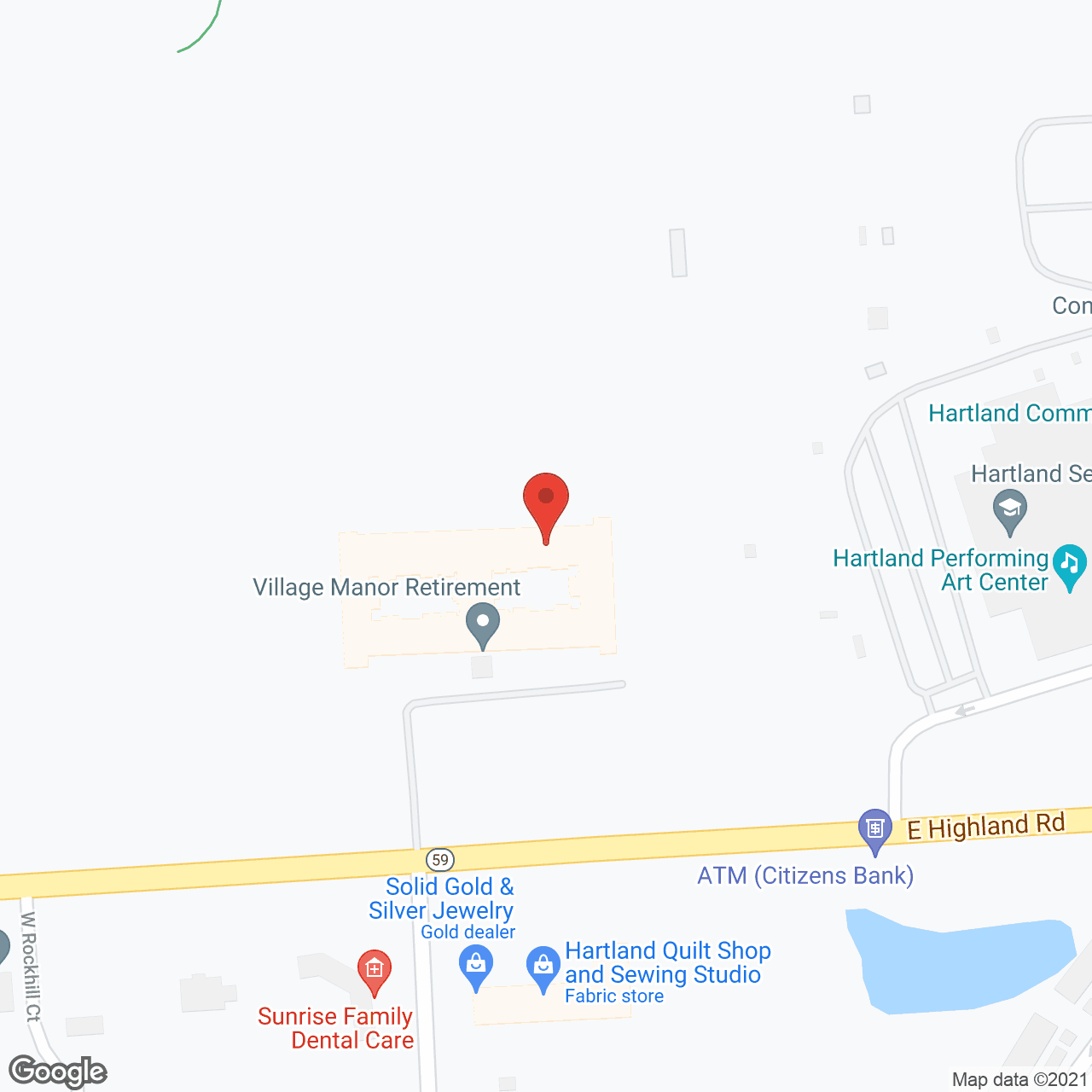 Village Manor Retirement in google map