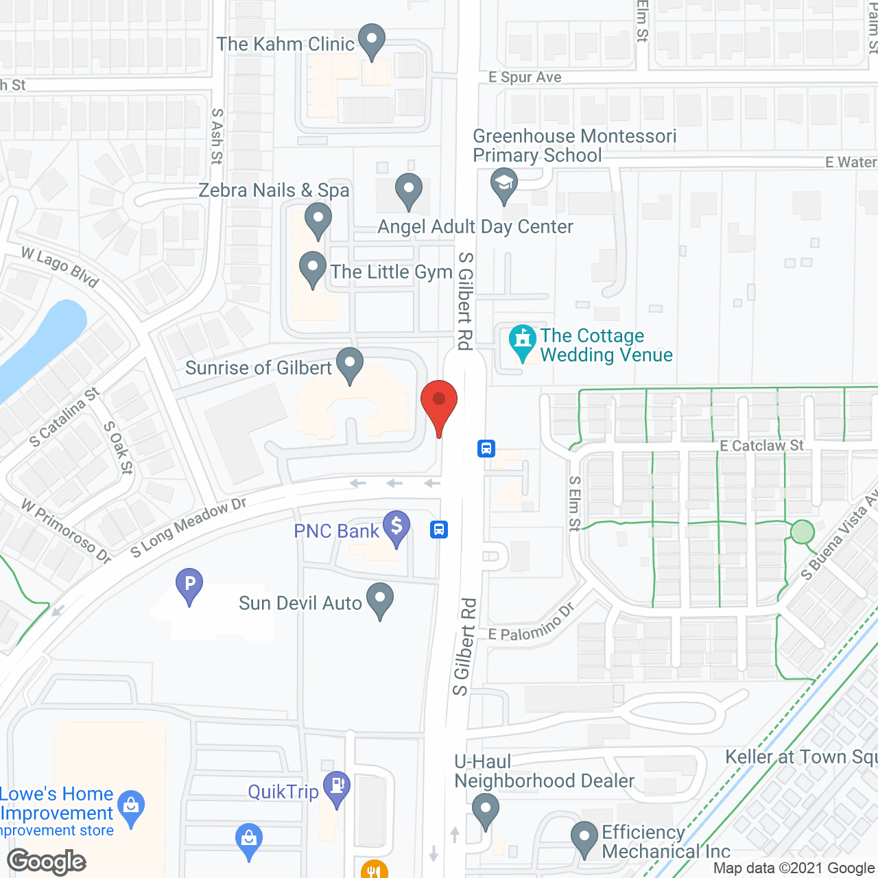 Sunrise of Gilbert in google map