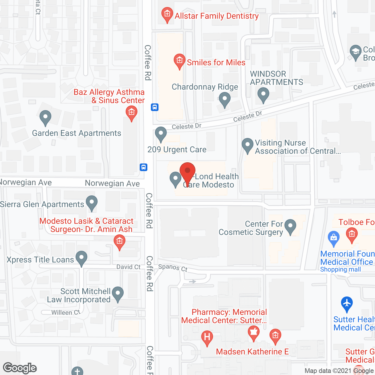 Hy-Lond Convalescent Hospital - Modesto in google map