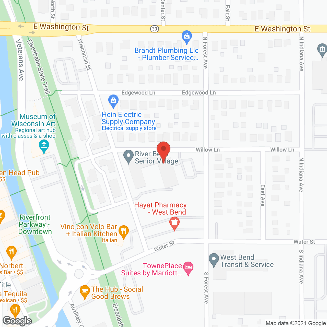 Riverbend Senior Village in google map