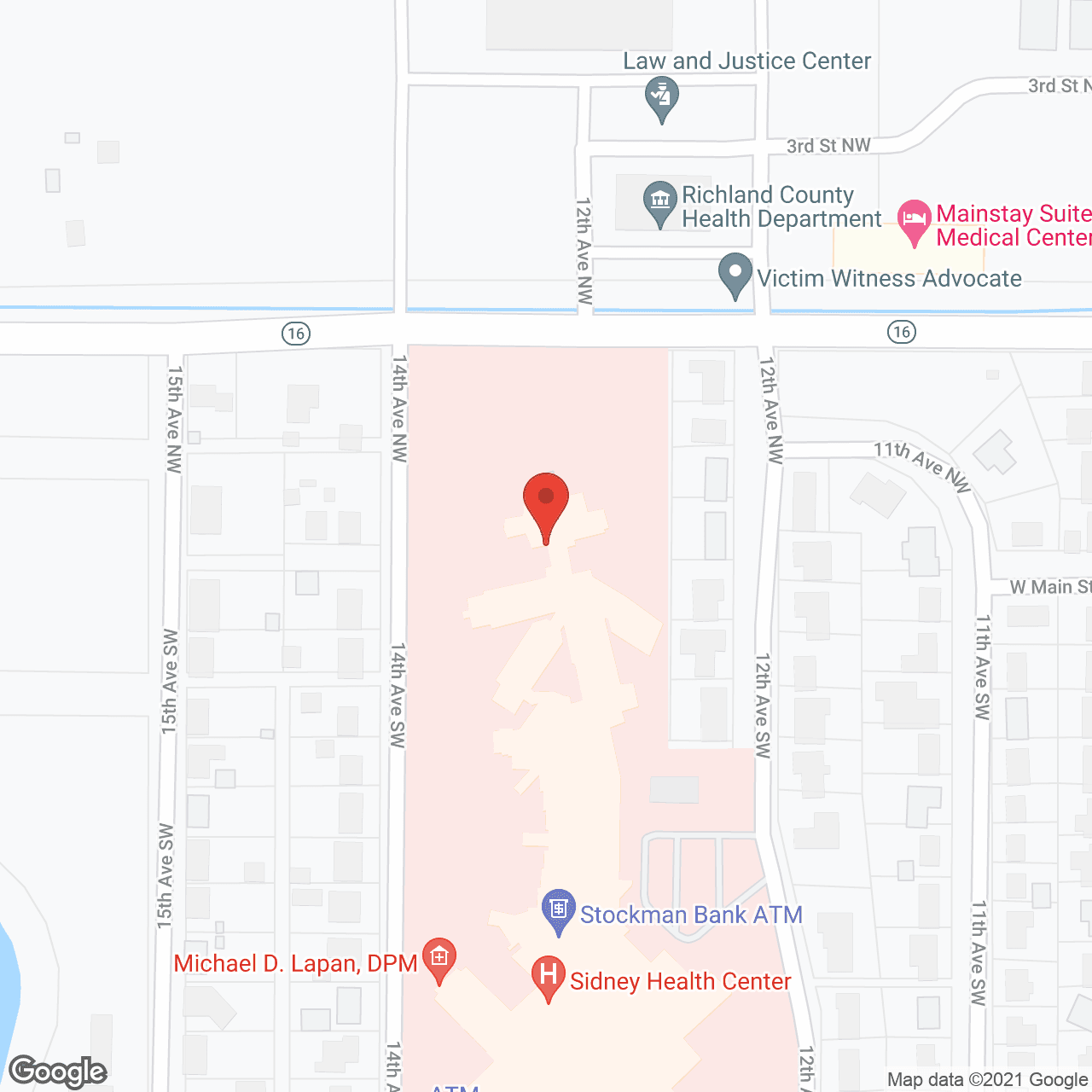 Sidney Health Ctr in google map