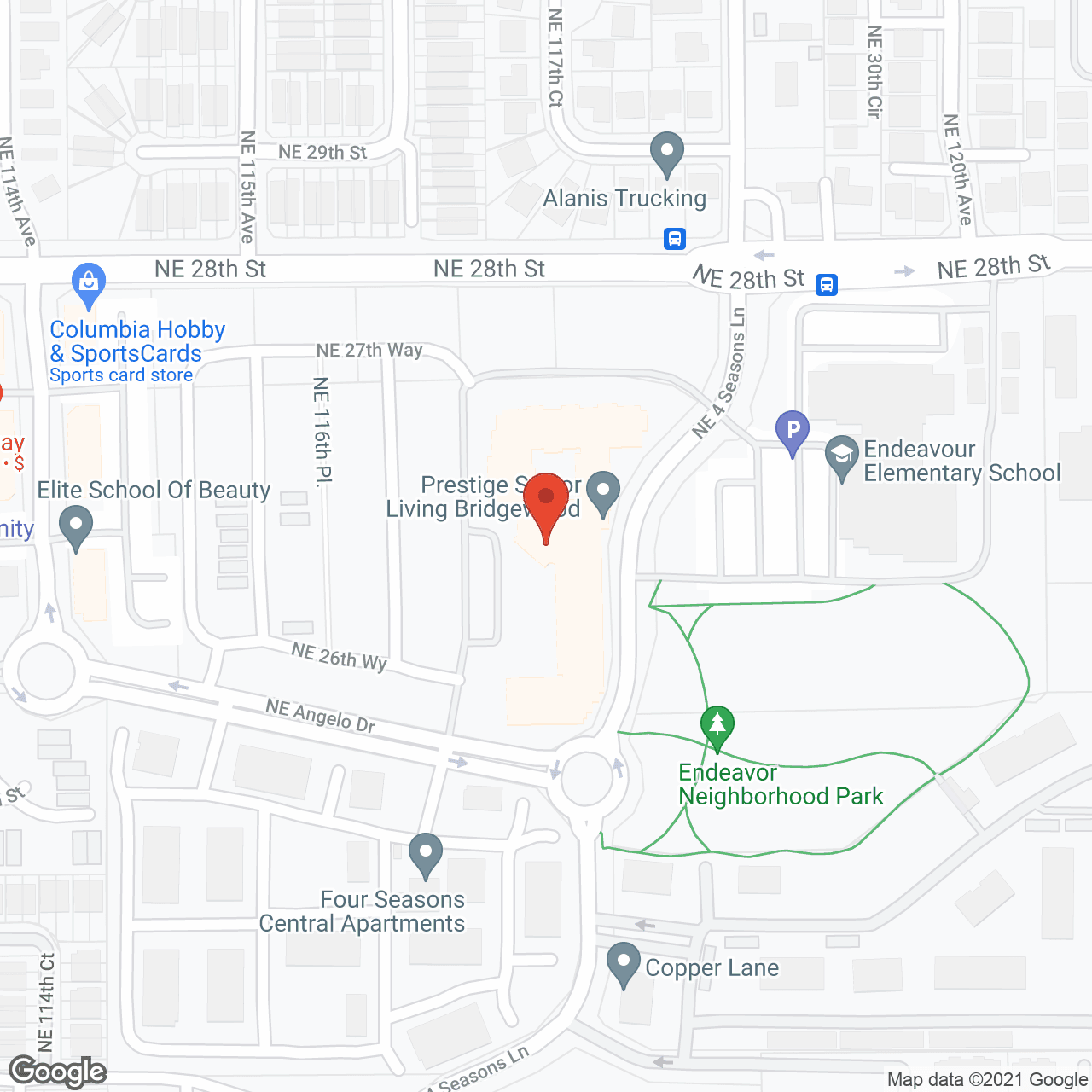 Prestige Senior Living Bridgewood in google map