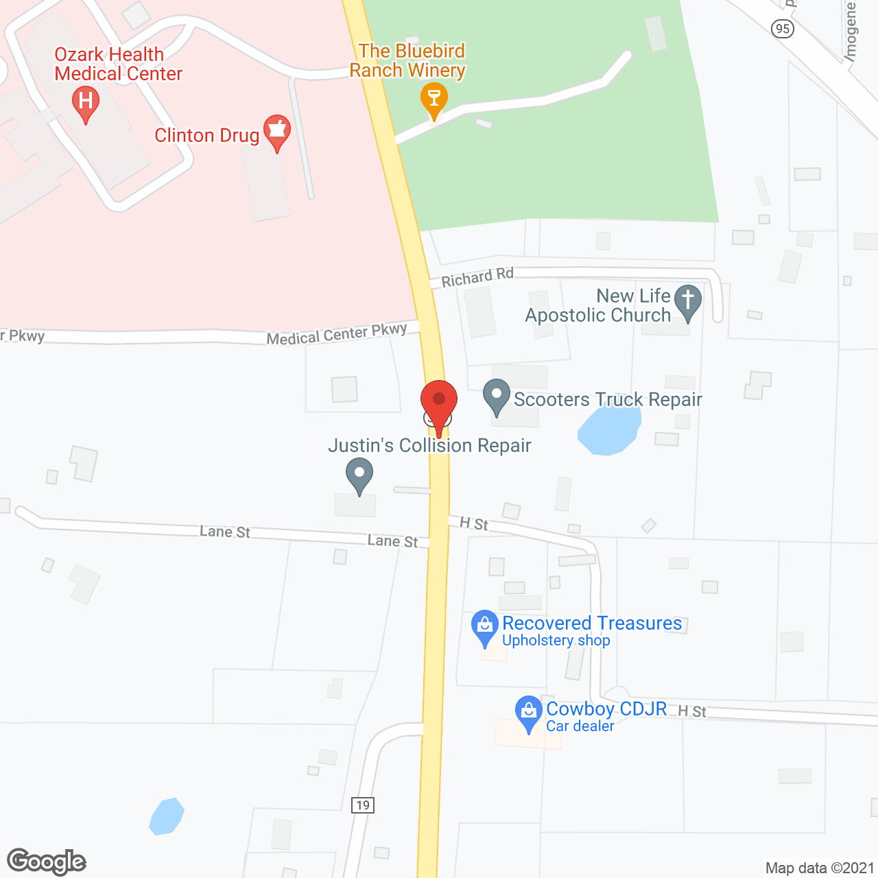 Ozark Health Nursing Ctr in google map