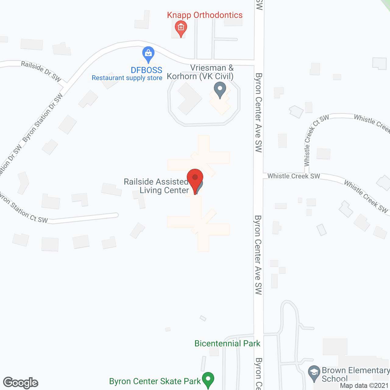 Railside Living Center in google map