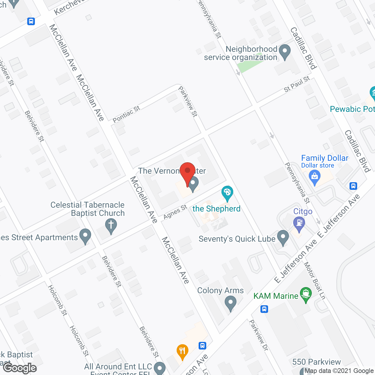 The Vernon Center in google map