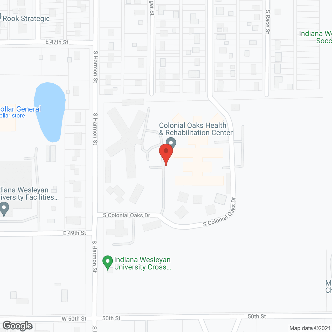 Colonial Oaks Retirement Apt in google map