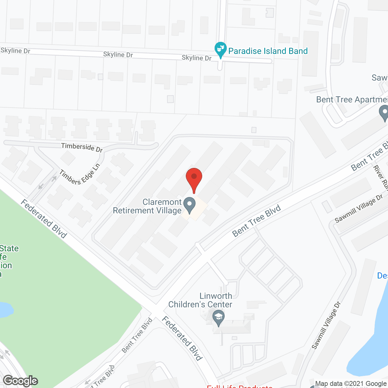 Claremont Retirement Village in google map