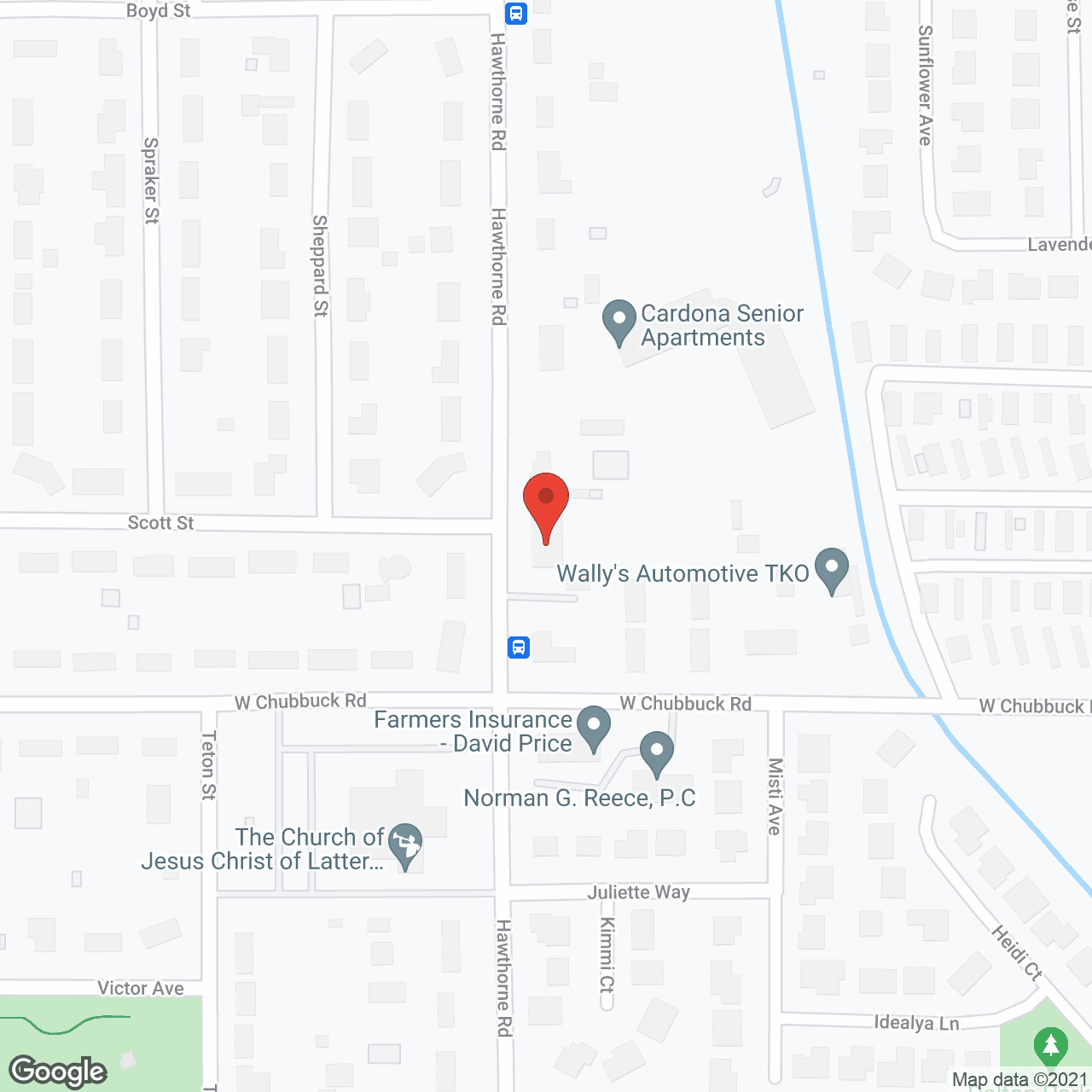 Ashley Manor - Hawthorne in google map