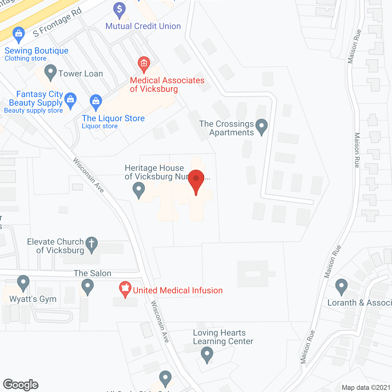 Heritage House Nursing Ctr in google map