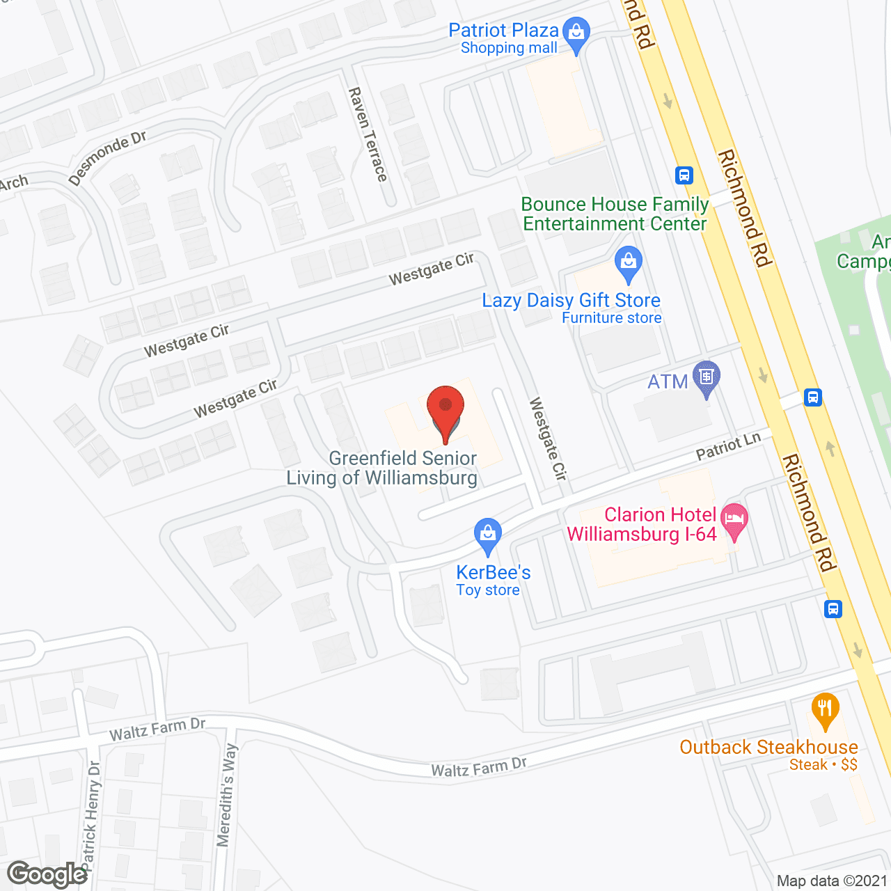 Cambridge Crossings in google map
