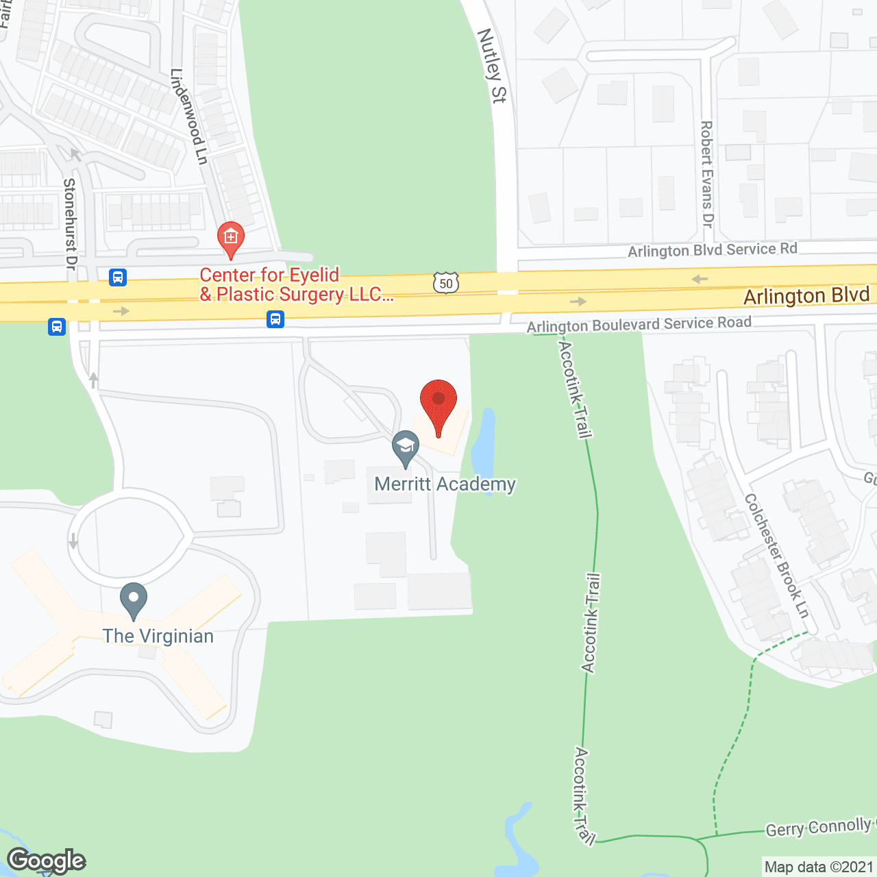 Sunrise of Fairfax in google map