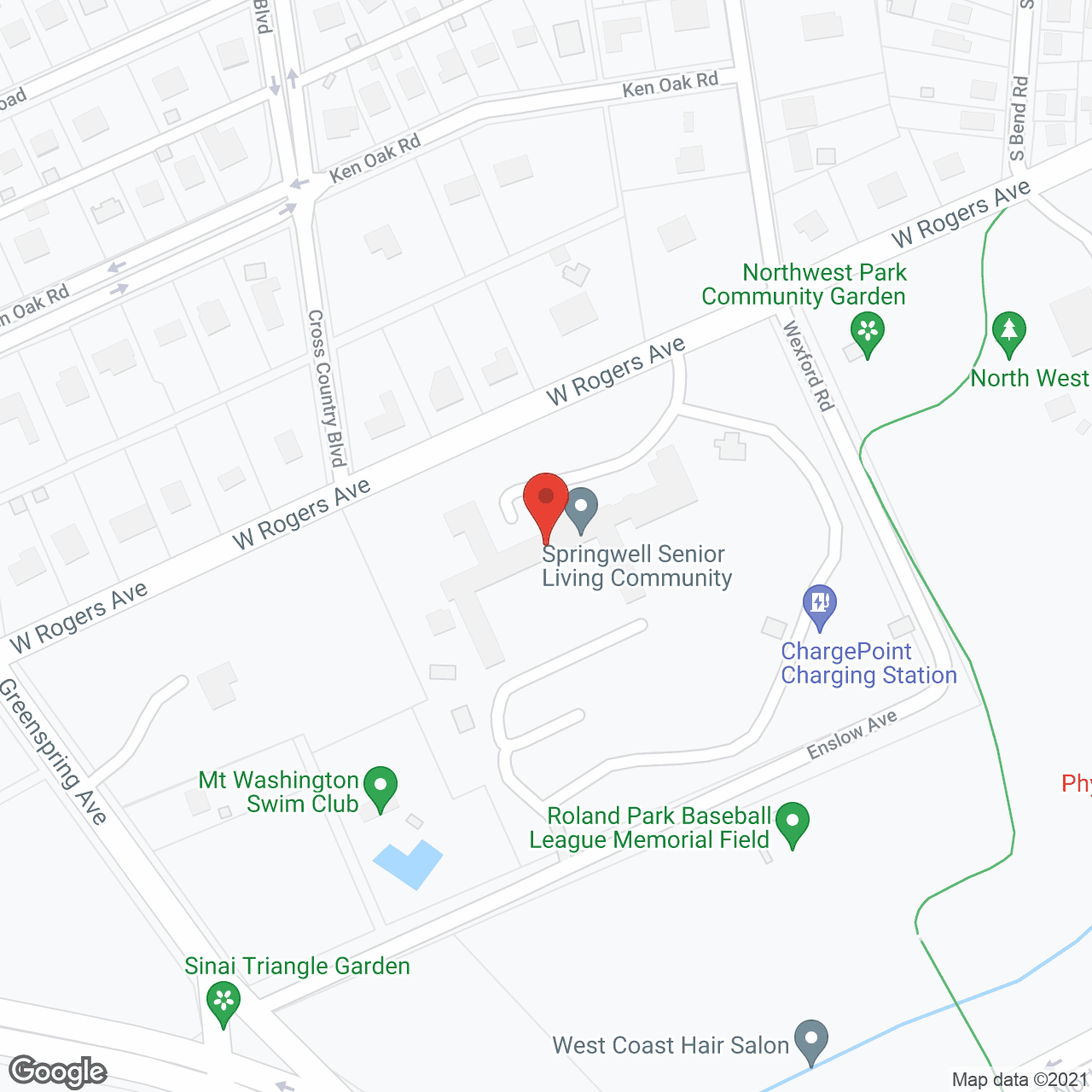 Springwell Senior Living Community in google map