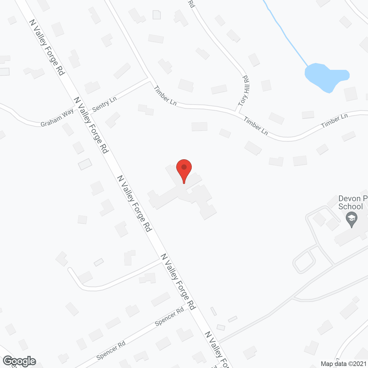 The Devon Senior Living in google map