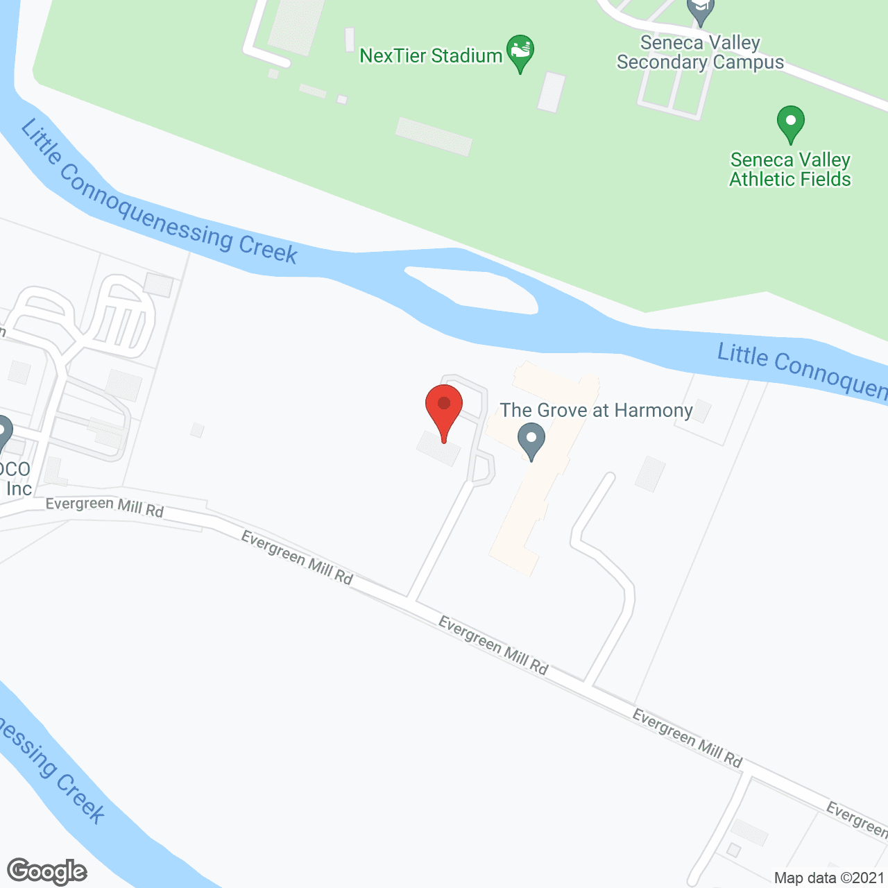 Evergreen Nursing Ctr in google map