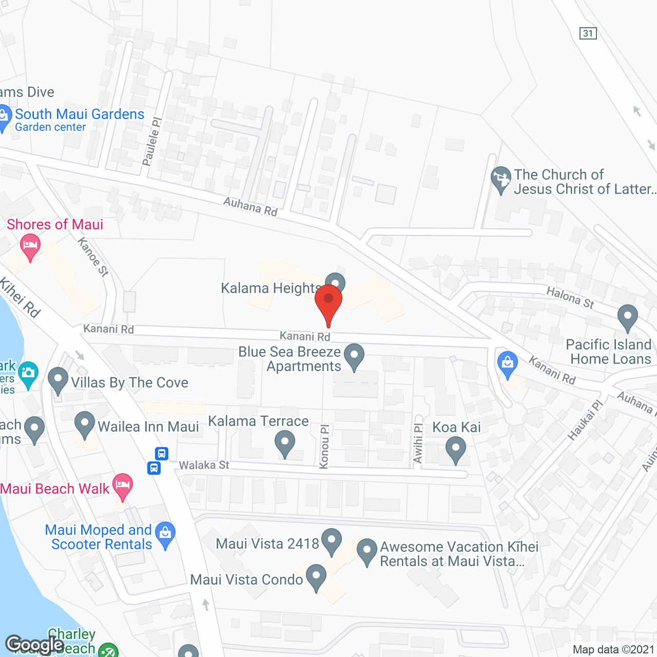 Holiday Kalama Heights in google map